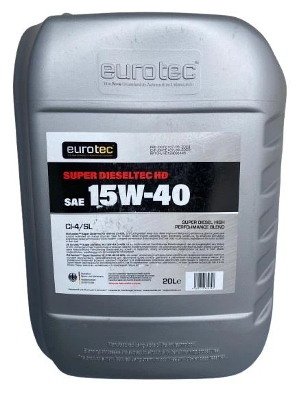 Eurotec™ 20L | Super Dieseltec HD 15W40 [CI-4/SL]